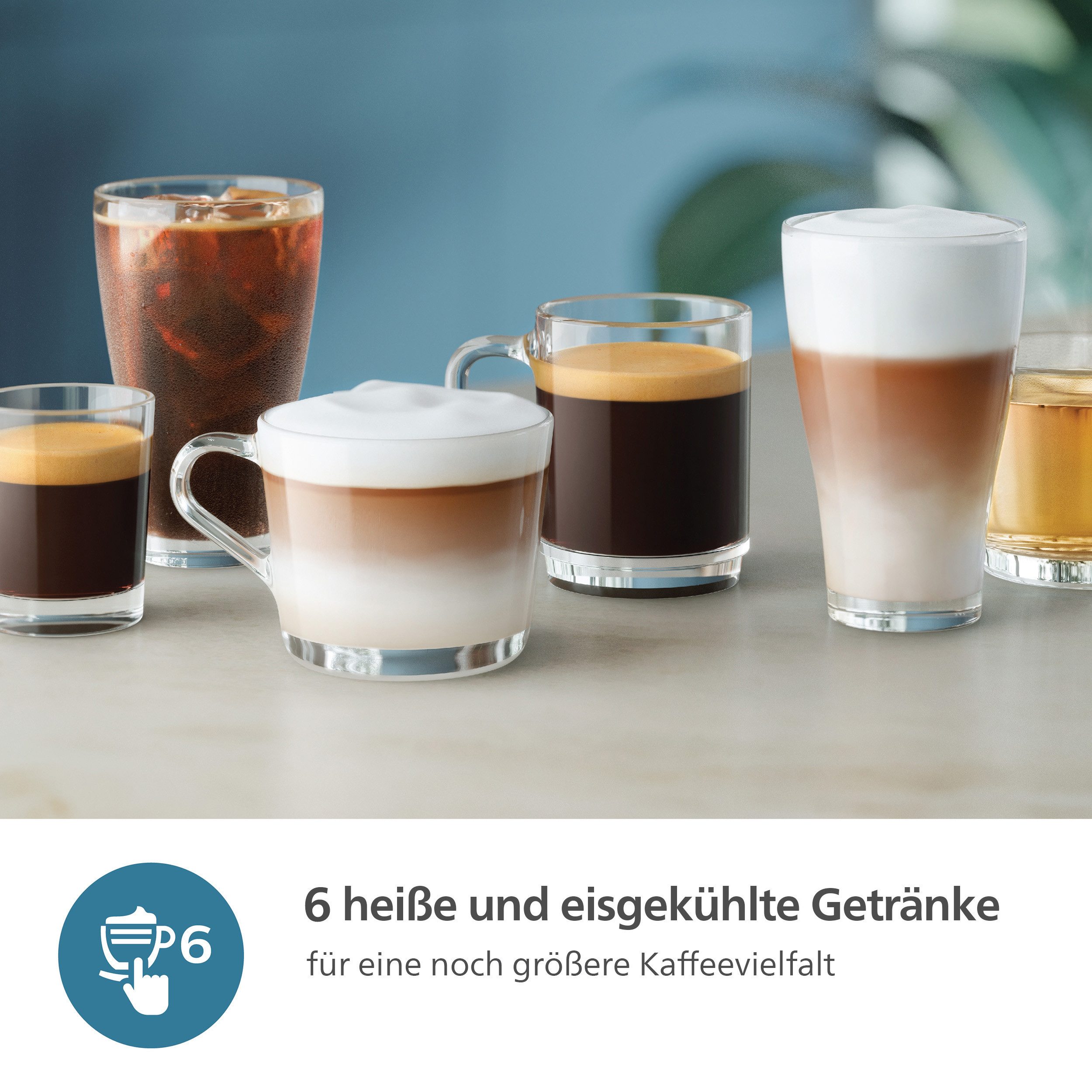 Philips Kaffeevollautomat EP3347/90 3300 Series, 6 Getränke (heiß oder eisgekühlt), LatteGo-Milchsystem, SilentBrew Technologie, Chrom-Schwarz